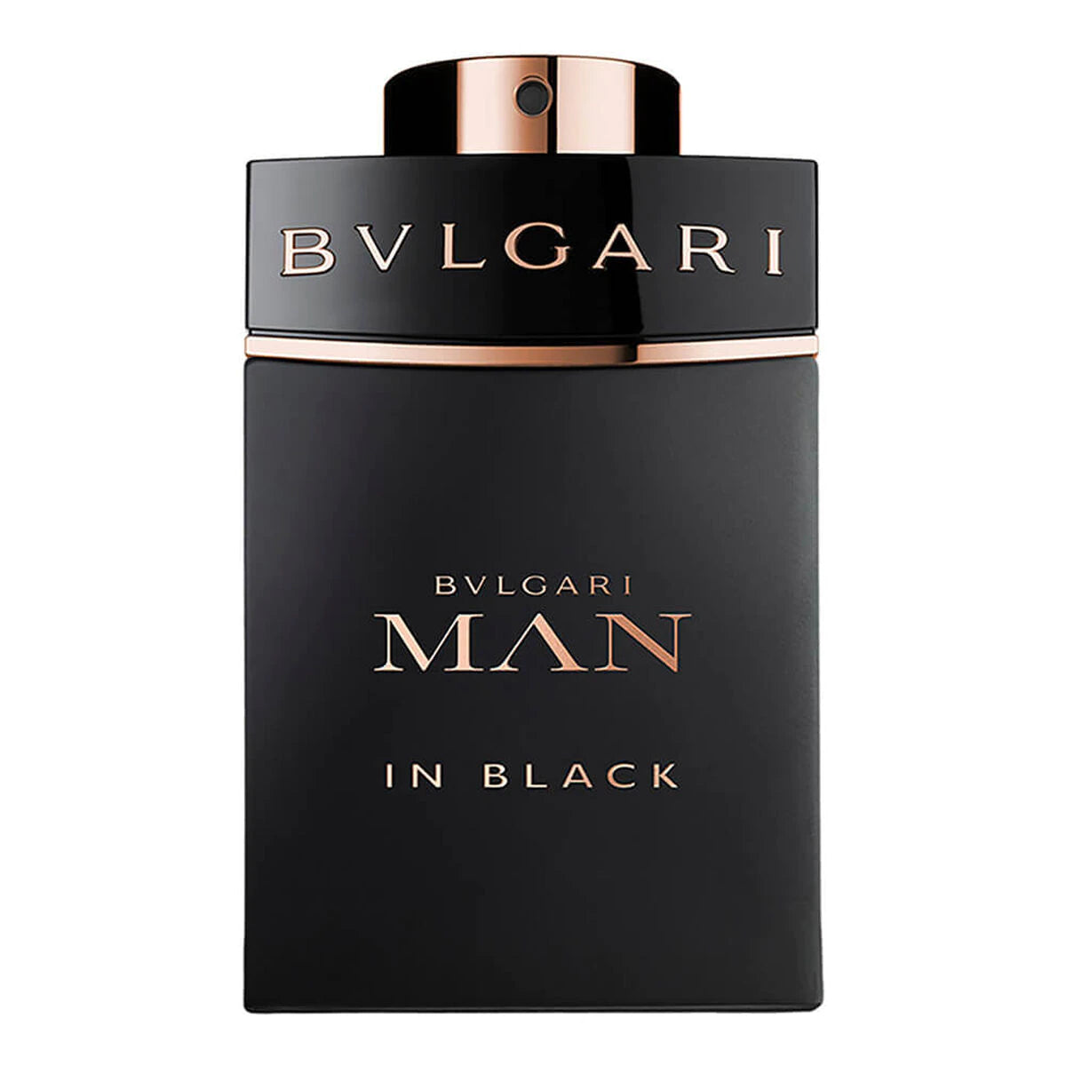 frasco Perfume Masculino Bvlgari Man In Black Eau de Parfum frente fundo branco