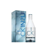 frasco Perfume Masculino Calvin Klein Ck In2U Eau de Toilette detalhe lateral