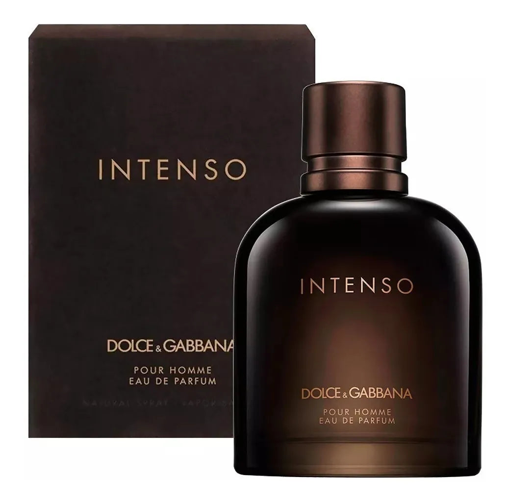 frasco Perfume Masculino Dolce & Gabbana Intenso Pour Homme Eau de Parfum detalhe lateral