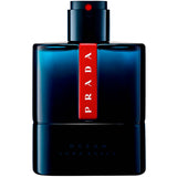 frasco Perfume Masculino Prada Luna Rossa Ocean Eau de Toilette frente fundo branco