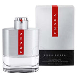 frasco Perfume Masculino Prada Luna Rossa Eau de Toilette detalhe lateral