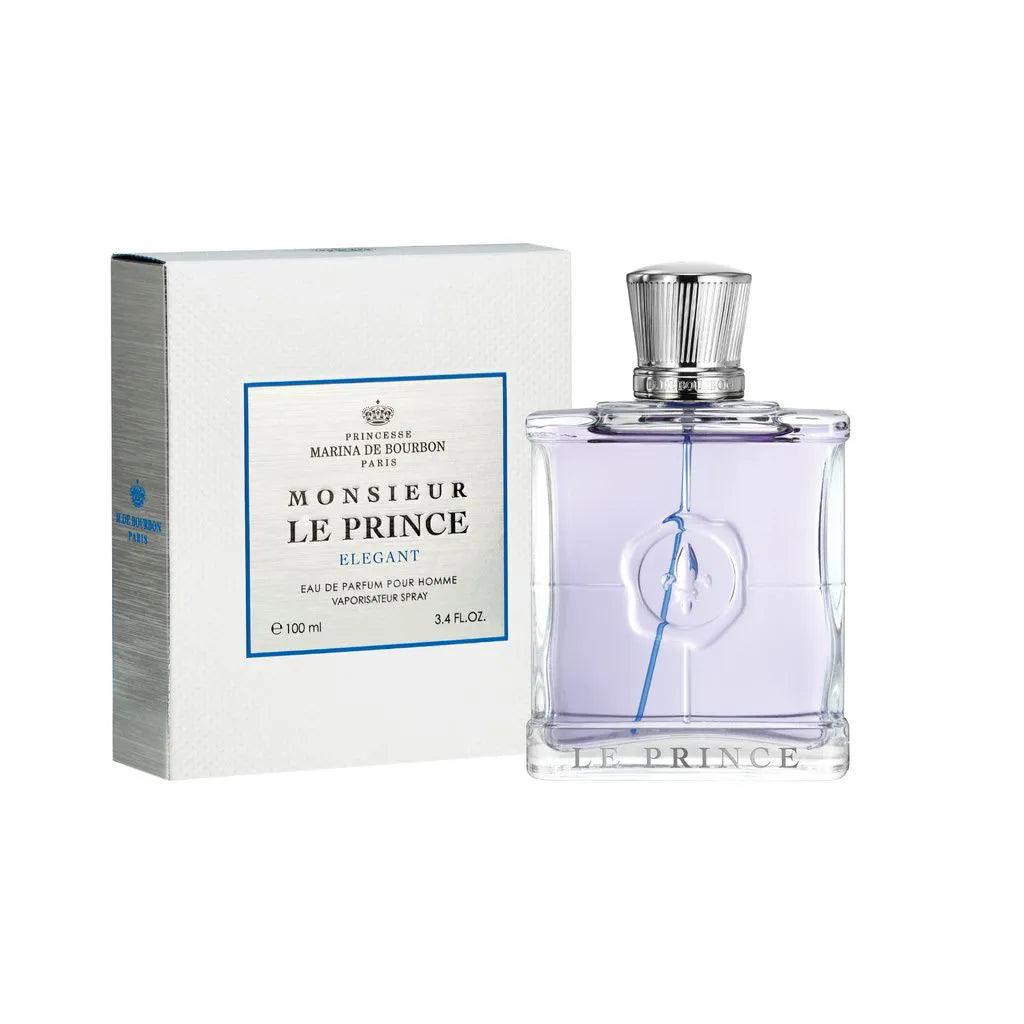 frasco Perfume Masculino Marina de Bourbon Le Prince Elegant Eau de Parfum detalhe lateral