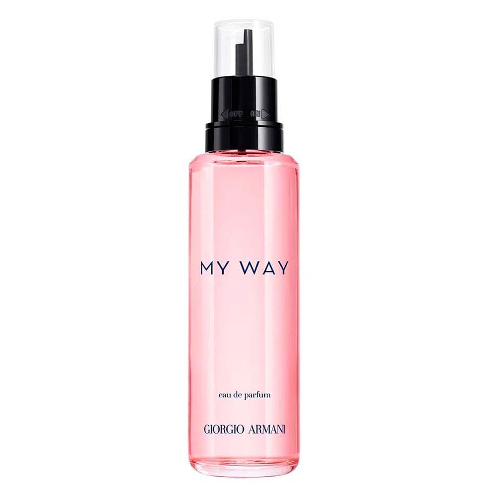 frasco Refil de Perfume Feminino Giorgio Armani My Way Intense Eau de Parfum frente fundo branco
