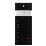 frasco Perfume Masculino Jacques Bogat Silver Scent Intense Eau de Toilette frente fundo branco