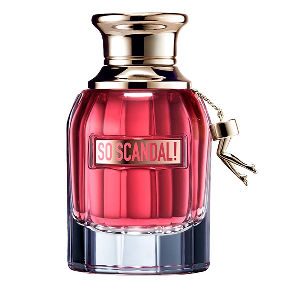 frasco Perfume Feminino Jean Paul So Scandal Eau de Parfum frente fundo branco