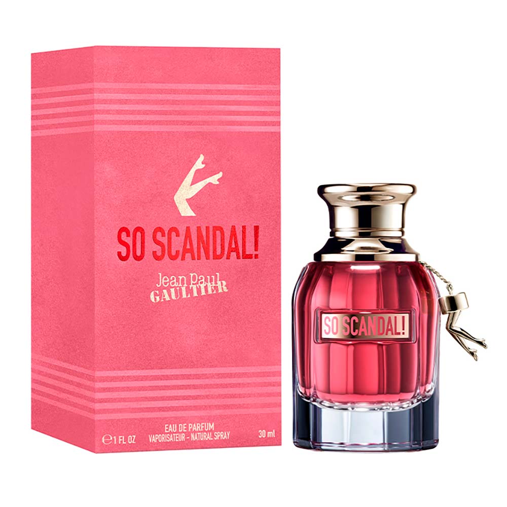 frasco Perfume Feminino Jean Paul So Scandal Eau de Parfum detalhe lateral