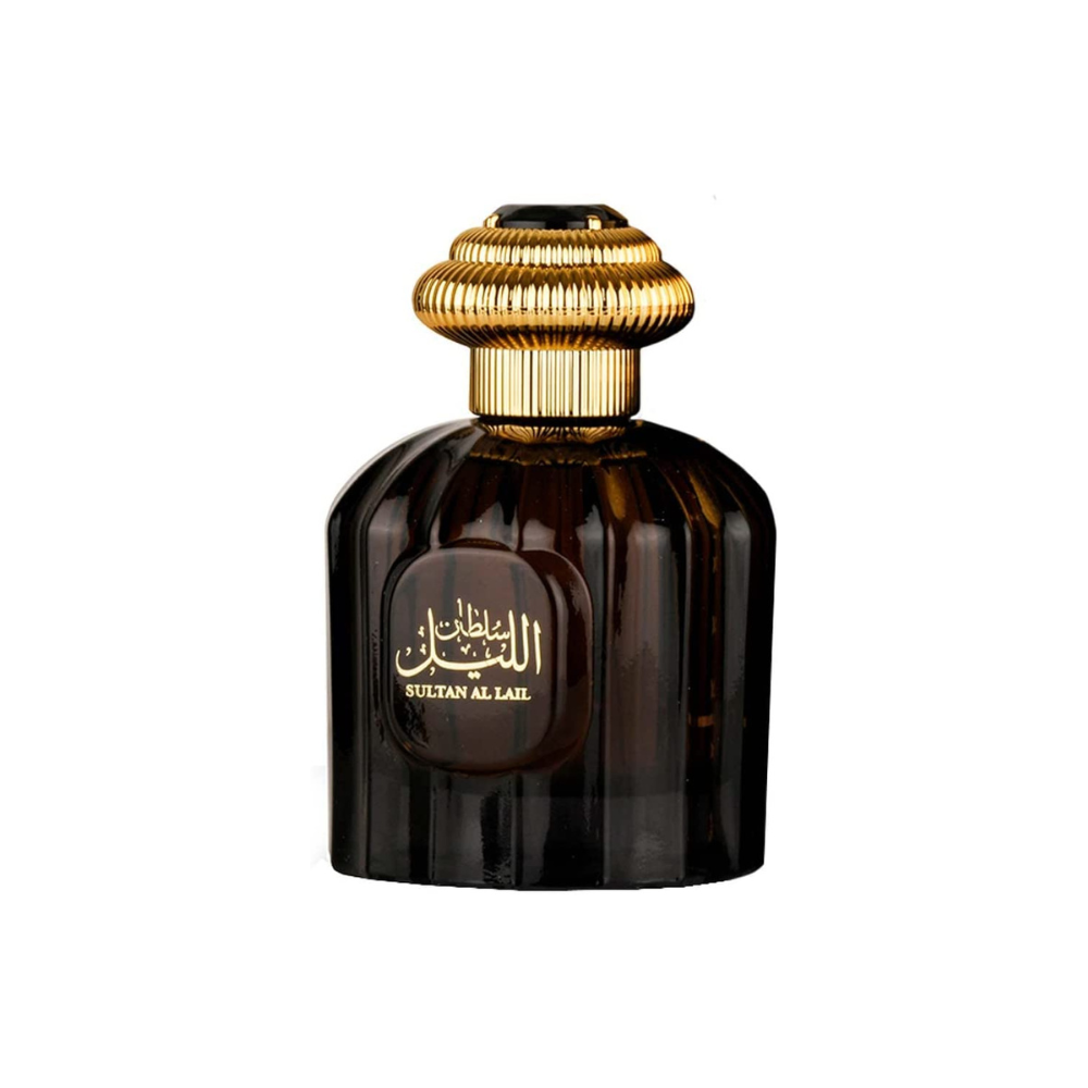 frasco Perfume Masculino Al Wataniah Sultan Al Lail Eau de Parfum frente fundo branco